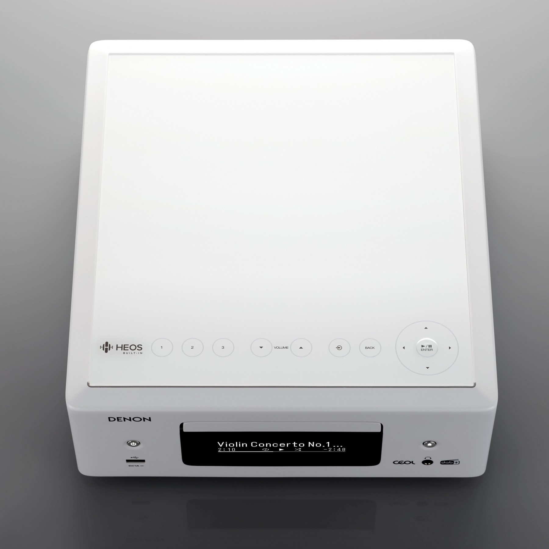 Denon RCD-N 12 DAB weiss Netzwerk-CD-Receiver