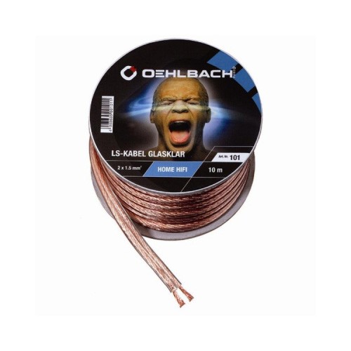 Oehlbach 1,5 qmm Lautsprecherkabel SB-Rolle transparent 20m
