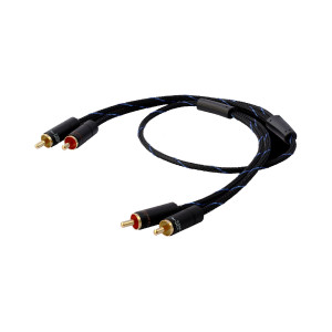 Black Connect Cinch Slim 1,5 m Stereo Kabel