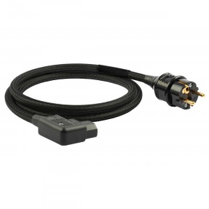 Goldkabel POWER Black Edition Winkel Netzkabel