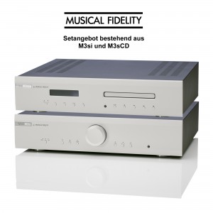 Musical Fidelity M3si Verstärker + M3sCD CD-Player silber Stereo-Set